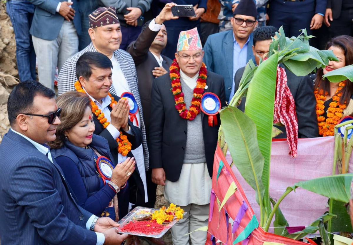 जालपादेवी केबलकारको परराष्ट्रमन्त्री राणाद्वारा शिलान्यास